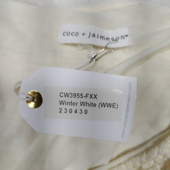 Coco + Jaimeson OffShoulder Lace Ruffle Cream Bodysuit Boho Festive Whimsy Small - Picture 8 of 11